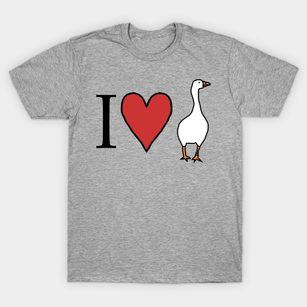 I Love My Goose for Valentines Day T-Shirt by ellenhenryart